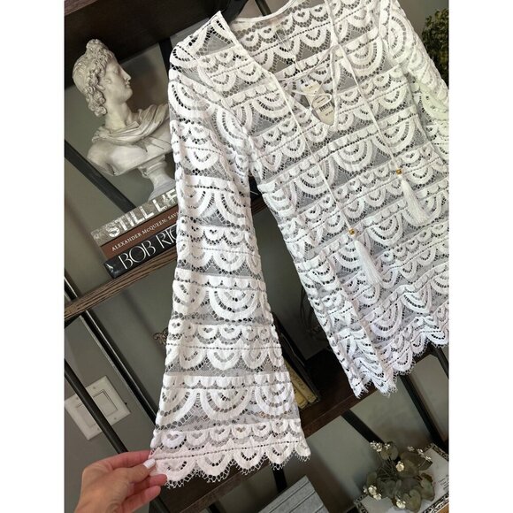 PQ Swim Noah Lace Tunic Cover Up Water Lily Womens Size XS/S - Picture 8 of 12